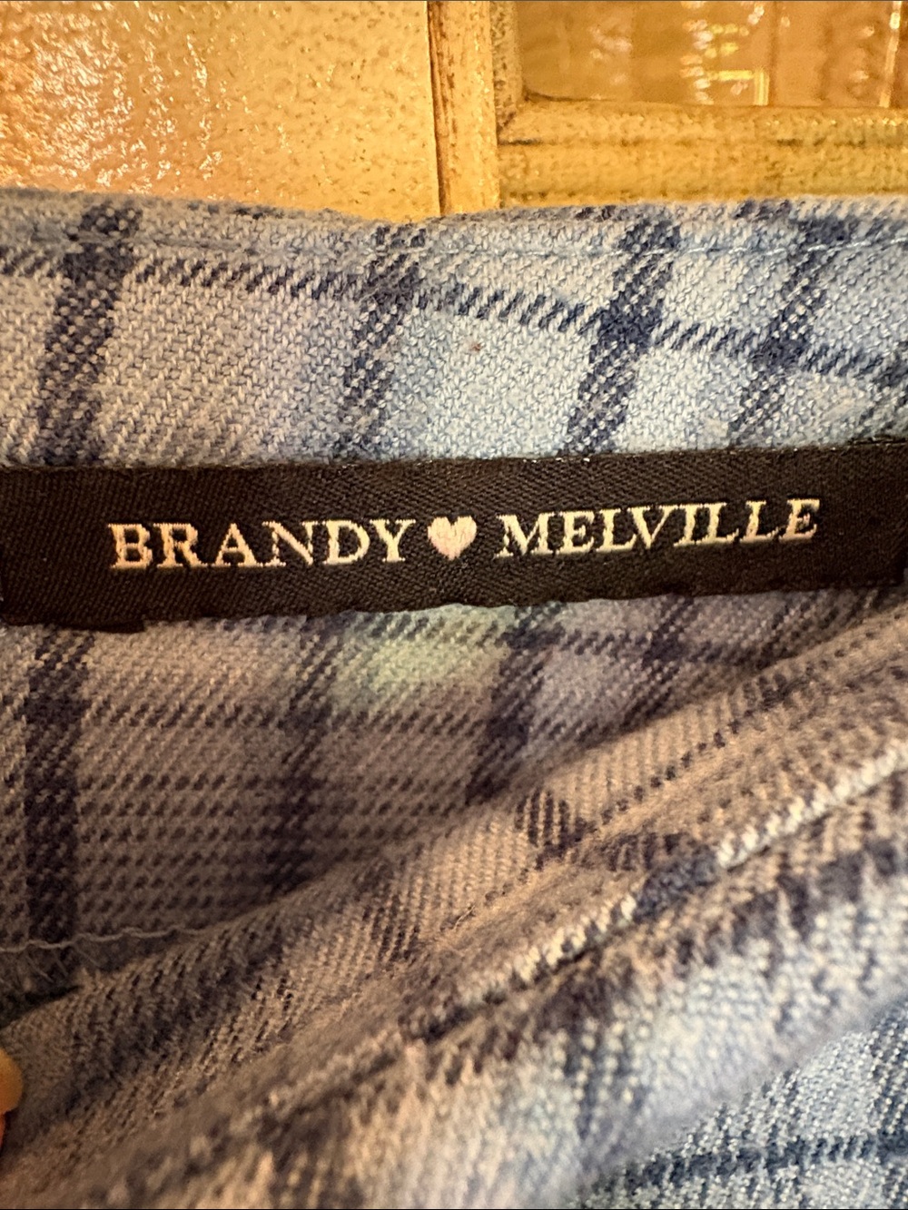 Brandy Melville Blue Plaid Mini Skirt - Classic A-Line